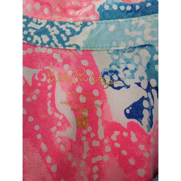 Lilly Pulitzer Lillith Tunic Dress Boho Batik with Pockets - Picture 7 of 11